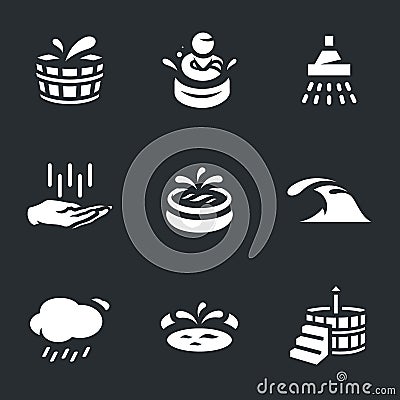 Vector Set of Water treatment Icons. Vector Illustration