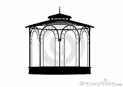 Vector shadow of a bandstand Vector Illustration