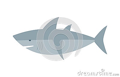 Vector shark character fish animal. Vector Illustration
