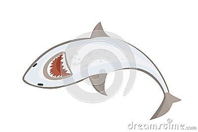 Vector shark character. Vector Illustration