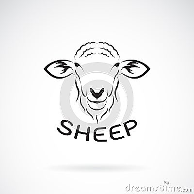 Vector of sheep head design on white background. Wild Animals. Vector Illustration