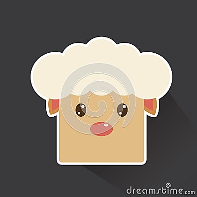 Vector of sheep in sticker style Vector Illustration