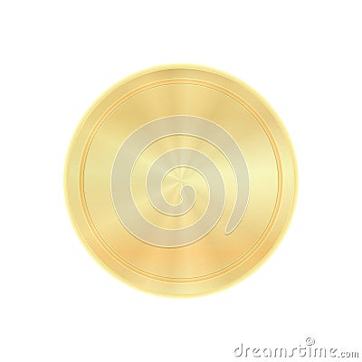 Vector shiny round with concentric circles, blank template for coins, medals, buttons, gold labels Vector Illustration