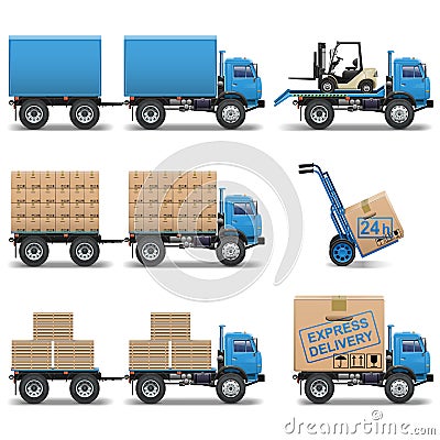 Vector shipment icons set 5 Vector Illustration