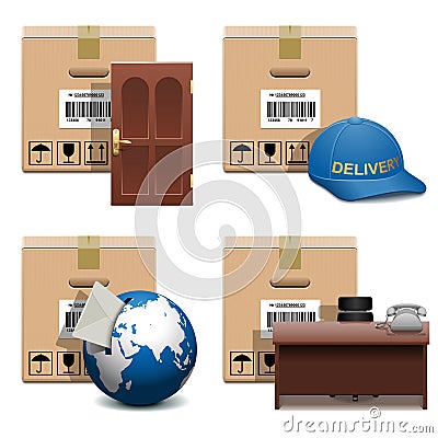 Vector Shipment Icons Set 28 Vector Illustration