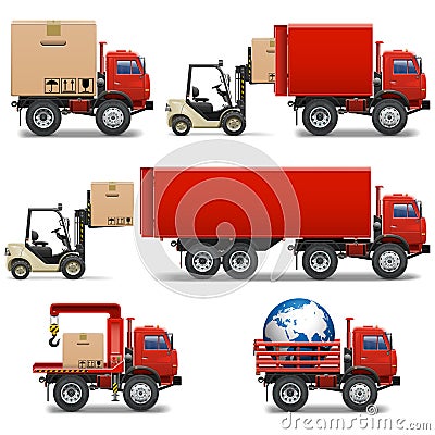 Vector Shipment Icons Set 34 Vector Illustration