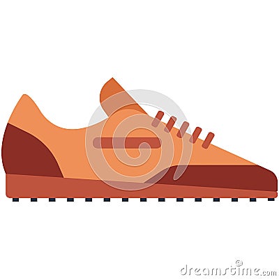Vector shoe icon sport sneaker illustration on white Vector Illustration