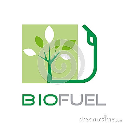 Vector sign biofuel pump and grain Stock Photo