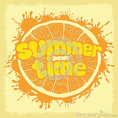 Vector sign. Summer time. Vector Illustration