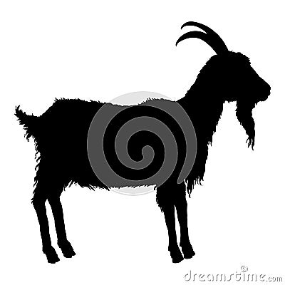 Vector Silhouette of Goat Vector Illustration