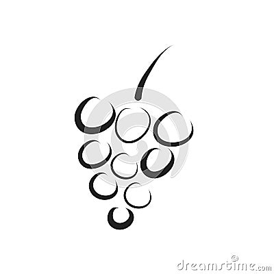 Vector silhouette of grapes. Vector Illustration