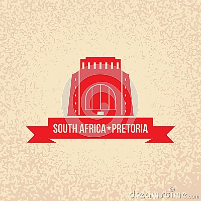 Vector silhouette of Pretoria, South Africa. Vector Illustration