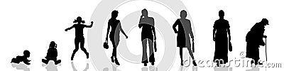 Vector silhouette of woman. Vector Illustration