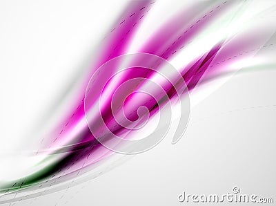 Vector silk white and purple color waves, beauty idea coporate identity template Vector Illustration