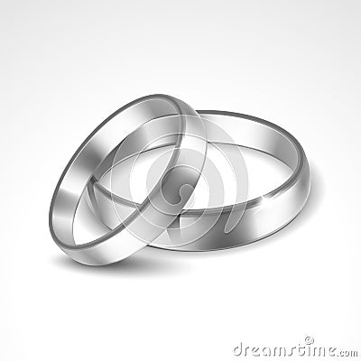 Vector Silver Rings Vector Illustration