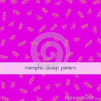 Vector simple background with memphis style pattern. Frame for your design. Vector Illustration