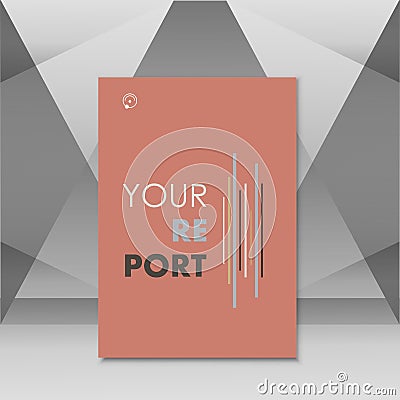 Vector simple brochure design for your report Vector Illustration