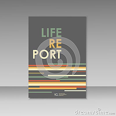 Vector simple brochure design for your report Vector Illustration