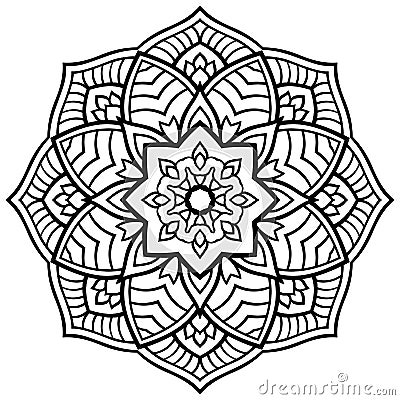 Vector simple mandala. Vector Illustration