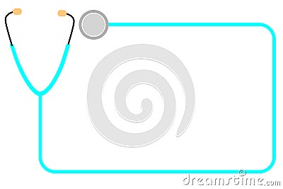 Vector simple Stethoscope Frame Vector Illustration