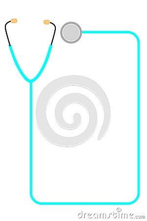 Vector simple Stethoscope Frame Vector Illustration