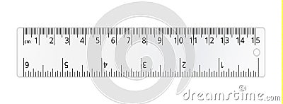 Vector simple transparent school ruler isolated on white background Vector Illustration