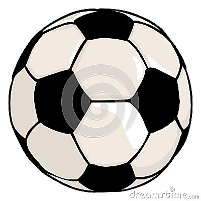 Vector Single Cartoon Soccer Ball Stock Photo