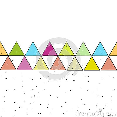 Vector Sketched Colored Triangles Vector Illustration