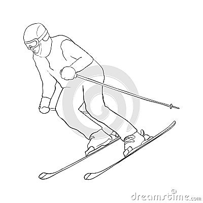 Vector skiing man Vector Illustration