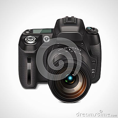 Vector SLR camera XXL icon Vector Illustration