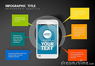 Vector smart phone infographic template Vector Illustration