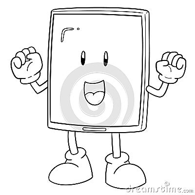 Vector of smartphone cartoon Vector Illustration