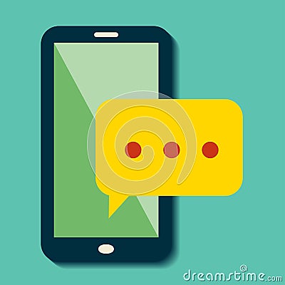 Vector smartphone chat icon Stock Photo