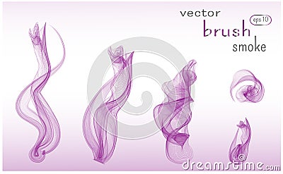 Vector smoke brush. Vector image of smoke Vector Illustration