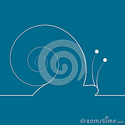 Vector snail silhouette Vector Illustration