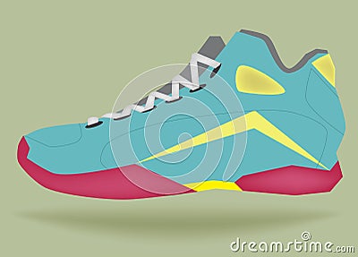 Vector - Sneakers, basketball shoes Vector Illustration