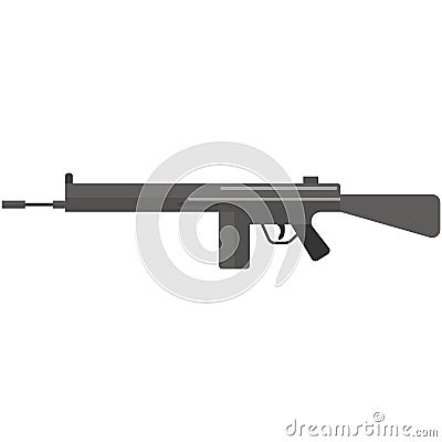 Vector sniper rifle isolated on white background Vector Illustration