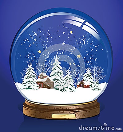 Vector Snow Globe Royalty Free Stock Image - Image: 16765056