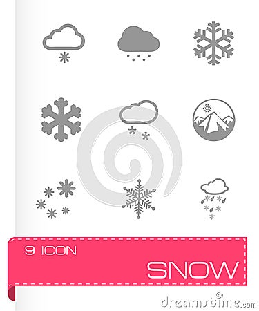 Vector snow icon set Vector Illustration