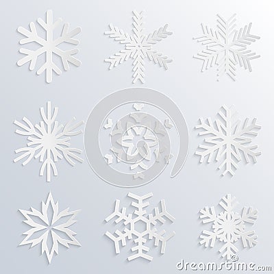 Vector snowflake icons Vector Illustration