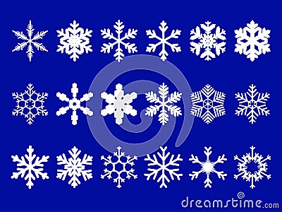 Vector snowflakes set Vector Illustration