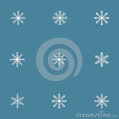 Vector snowflakes set Vector Illustration