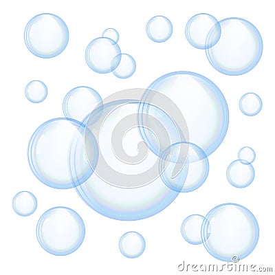 Vector soap bubbles Cartoon Illustration