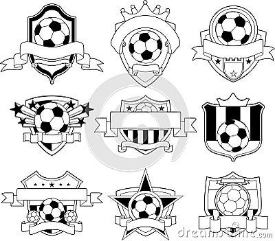 Vector soccer logo and emblems Stock Photo