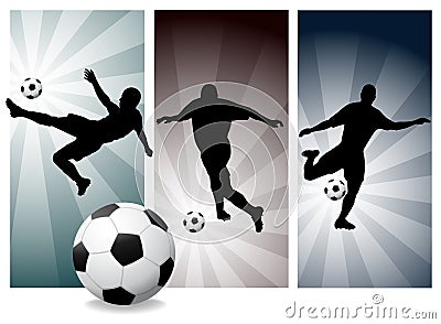 Vector Soccer Players Vector Illustration