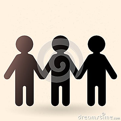 Vector Social Icon - Group of People Vector Illustration