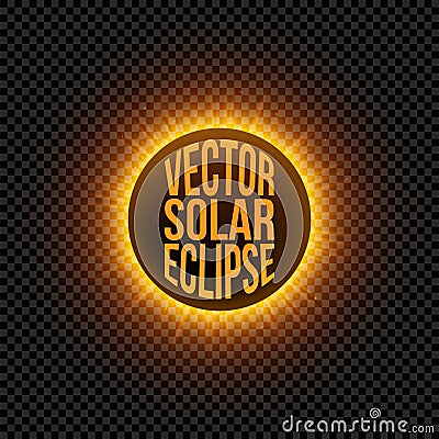 Vector solar Eclipse graphic Element Vector Illustration