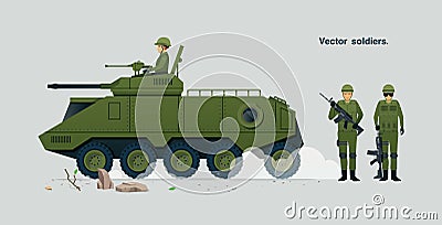 Vector soldiers. Vector Illustration
