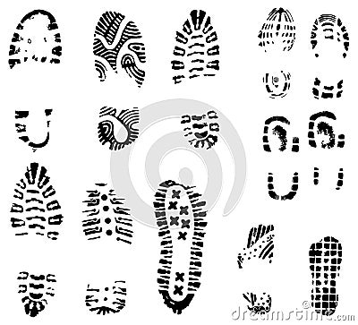 Vector sole prints Vector Illustration