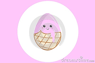 Vector of some easter eggs painted as if they were ice cream. Vector Illustration
